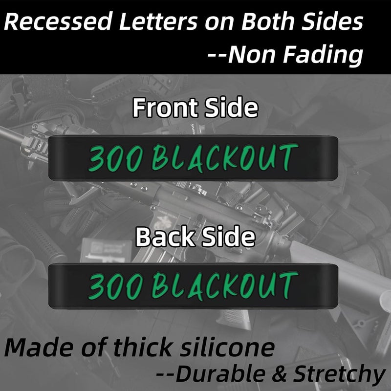 Magsaddle 12 Pack .300 Blackout Magazine Marking Bands .300 BLK .300BO Caliber Identification Holster Accessories - Image 3